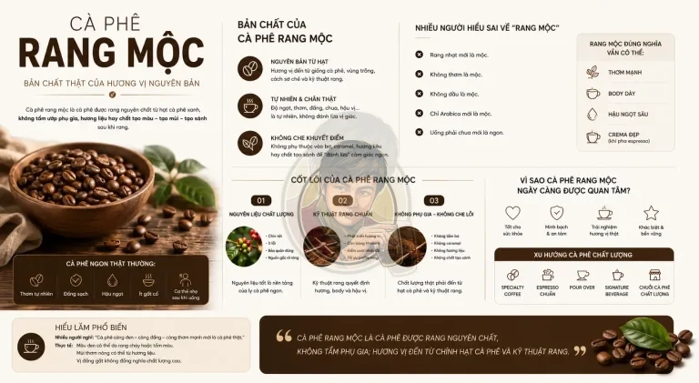Cà phê rang mộc là gì